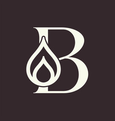 Aqua Drop Beauty Logo Letter B