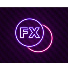 Glowing Neon Line Photo Camera Fx Icon Isolated