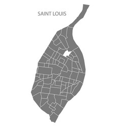 Saint Louis Missouri City Map With Neighborhoods