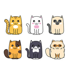 Cute Cat Funny Kitten Animal Meow Cartoon Fluffy