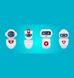 Medical Cute Chat Bot Characters Set