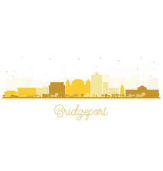 Bridgeport Connecticut City Skyline With Golden