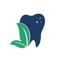 Green Fresh Tooth Dental Leaf Logo Design