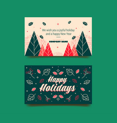 Hand Drawn Flat Business Christmas Cards Abstract