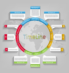 Infographic Circle Timeline Template