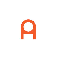 Letter Ah Simple Geometric Logo