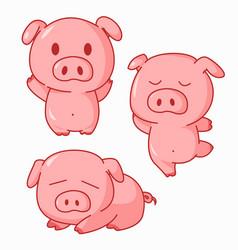 Three Cute Pigs