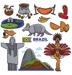 Brazil Map Sightseeing Vector Images (24)