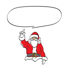 Half Length Of Santa Claus Pointing Up To Blank