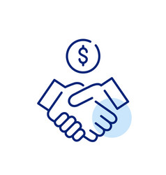 Handshake And Dollar Symbol Business Deal