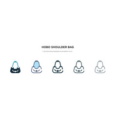 Hobo Shoulder Bag Icon In Different Style Two