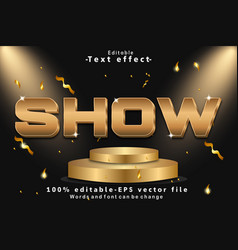 Show Editable Text Effect 3d Luxury Style