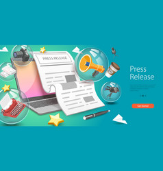 3d Conceptual Of Press Release