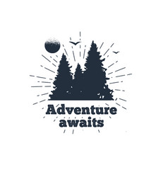 Adventure Awaits - Hand Drawn Travel Badge