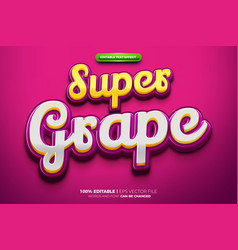 Nature Super Grape Fruits 3d Editable Text Effect