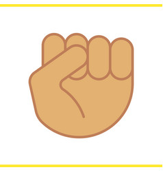 Squeezed Fist Color Icon