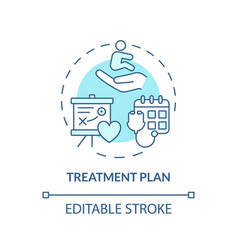 Treatment Plan Turquoise Concept Icon