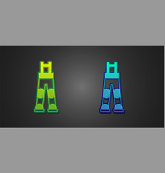 Green And Blue Fisherman Rubber Pants Icon