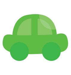 Green Car On A White Background