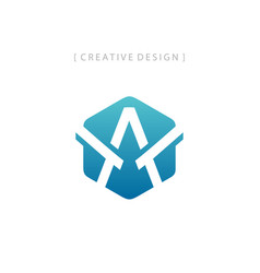 Hexagon Letter A Logo Design Element Aero A Icon