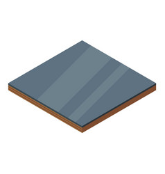 Plywood Wall Icon Isometric Style