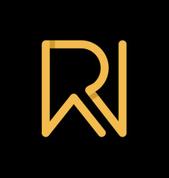 Wr Monogram Logo The Combination Letters W And R