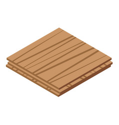 Plywood Layer Icon Isometric Style