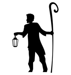 Sheperd Manger Character Silhouette