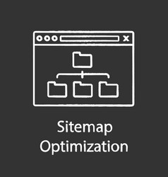 Sitemap Optimization Chalk Icon