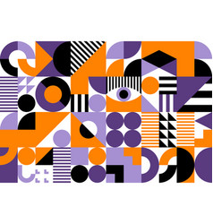 Halloween Abstract Modern Geometric Pattern