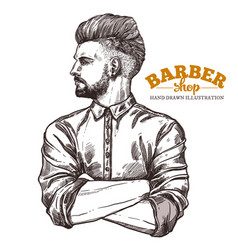 Portrait Yong Hipster Man Barbershoper