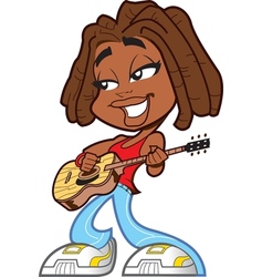 Black Woman Playing Guitar