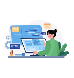 Women Involved In Web Development Concept