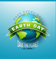 Happy Earth Day With Planet And