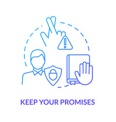 Keep Your Promises Concept Icon People Secrets