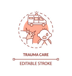 Trauma Care Red Concept Icon