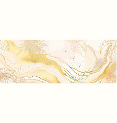 Watercolor Beige And Gold Abstract Art Background