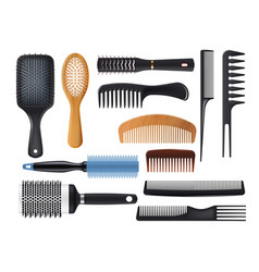 Hairbrushes And Combs Realistic Hair Brush