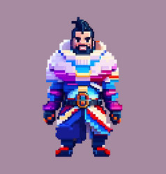 Japanese Samurai Warrior Pixel Art Character For 8