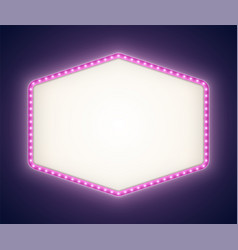 Purple Retro Lightbox With White Light Bulbs