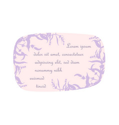 Banner With A Lilac Silhouette From Mentha Spicata