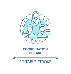 Coordination Of Care Turquoise Concept Icon