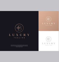 Luxury Initial B And Leaf Logo Design