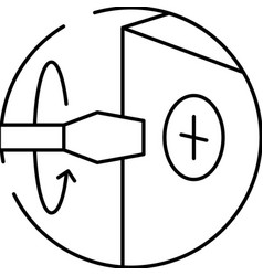 Screw Bolt Assembly Furniture Line Icon