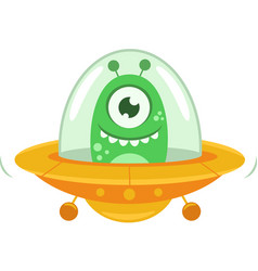 Ufo Cute Alien Cartoon Character