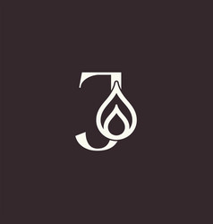 Aqua Drop Beauty Logo Letter J