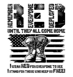 Red Friday Us Flag Gift T Shirt