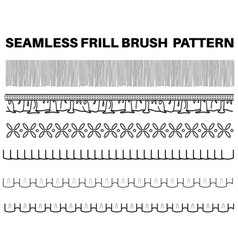 Seamless Frill And Ruffle Brush Pattern Set Set