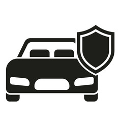 Secured New Car Icon Simple Business Risk