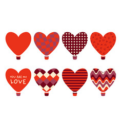 Heart Shaped Hot Air Balloons Clipart Collection